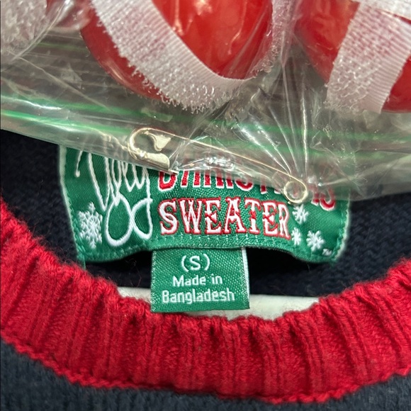 Ugly Christmas Sweater Deer Beer Pong Sweater S - Picture 5 of 8